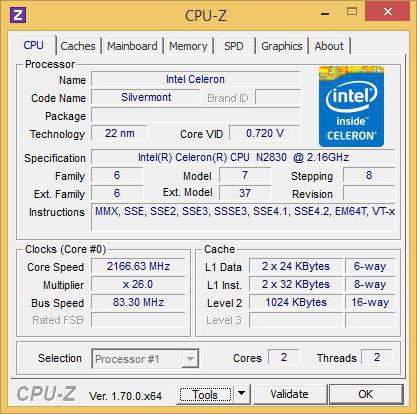 Intel Celeron N2840 -        