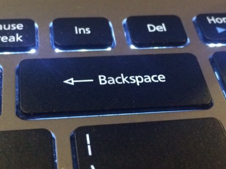 Backspace  :   