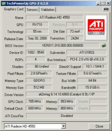   ATI Radeon HD 4550. ,   