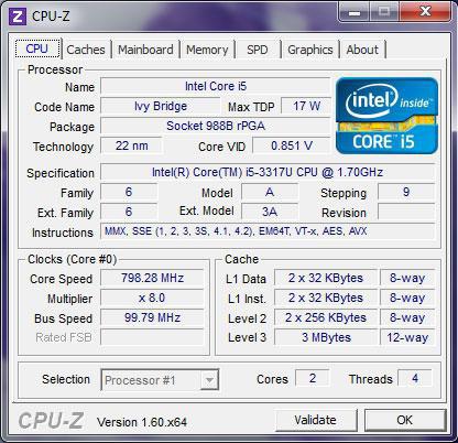    Intel Core i5-3317U:     