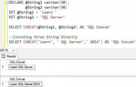 Що робить функція SQL CONCAT?
