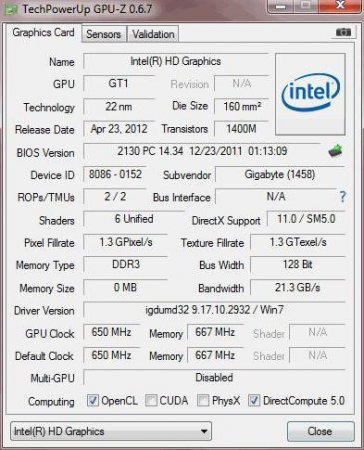 ³ Intel HD Graphics 2500: ,   
