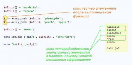 '   PHP: array push & pop